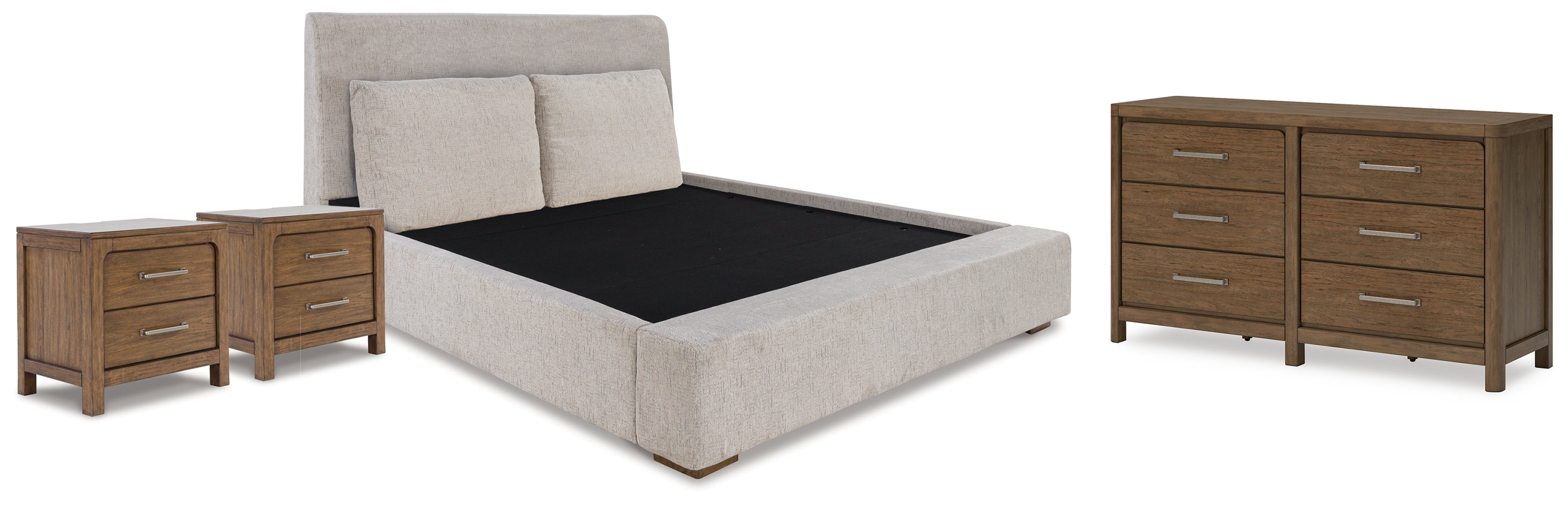 Homestyle Furniture - Ashley Furniture - Cabalynn King Upholstered Bed, Dresser and 2 Nightstands - King Upholstered Bed, Dresser and 2 Nightstands - B974B15