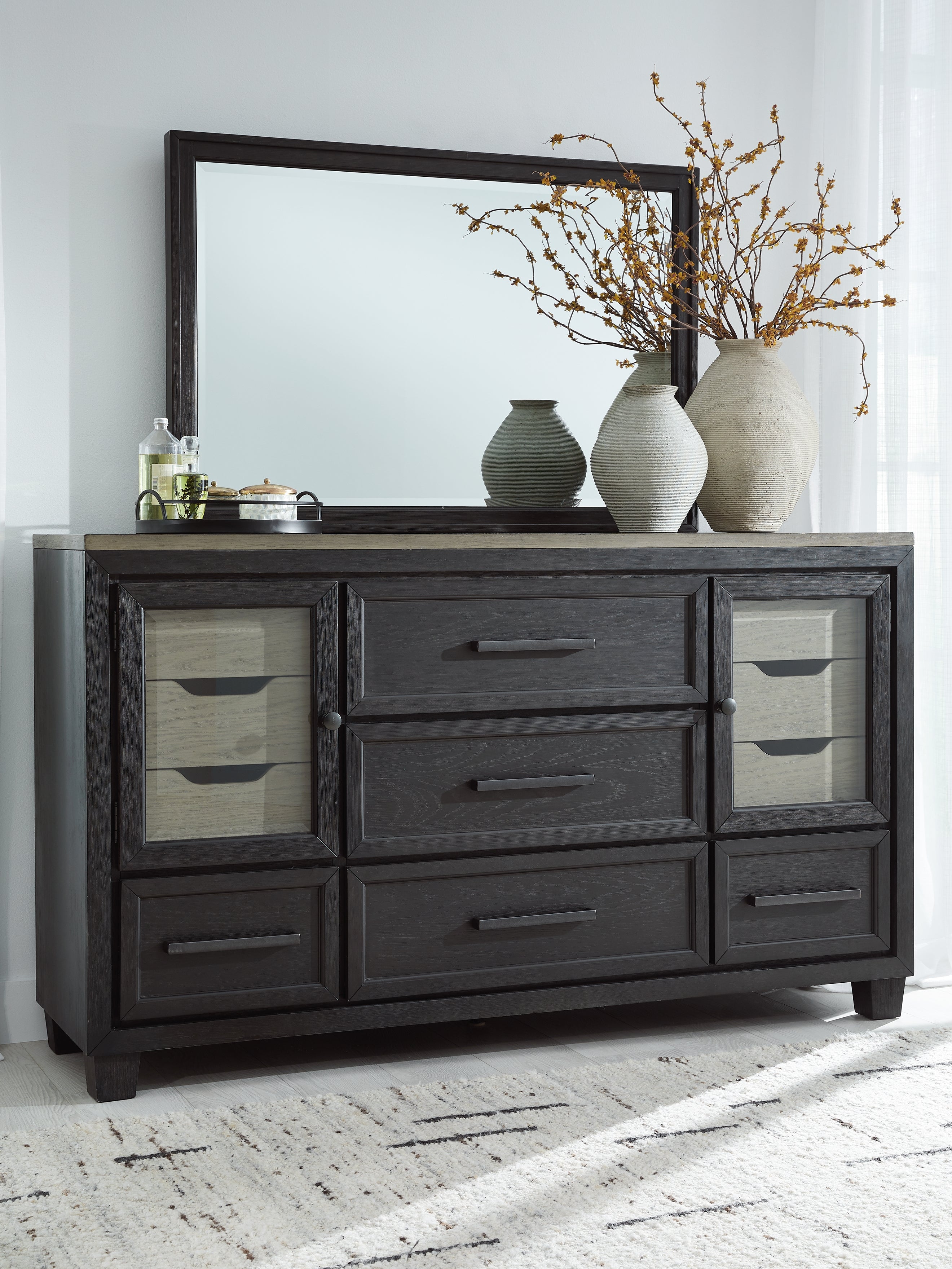 Homestyle Furniture - Ashley Furniture - Foyland Dresser and Mirror - Dresser and Mirror - B989B1