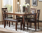 Homestyle Furniture - Ashley Furniture - Bennox Dining Table and Chairs with Bench (Set of 6) - Dining Room Table Set (6/CN) - D384-325