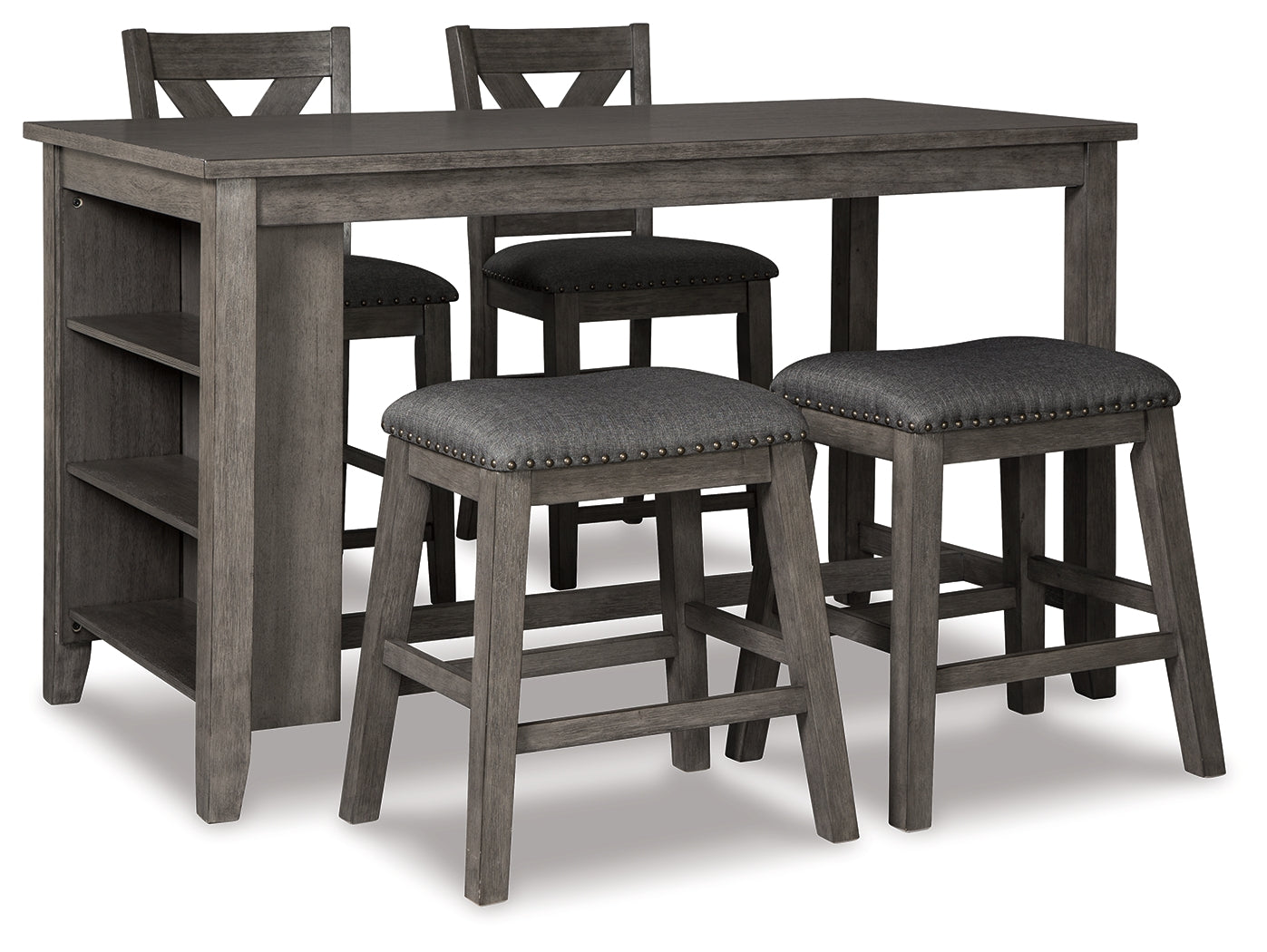 Homestyle Furniture - Ashley Furniture - Caitbrook Counter Height Dining Table and 4 Barstools - Counter Height Dining Table and 4 Barstools - D388D1