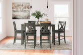 Homestyle Furniture - Ashley Furniture - Caitbrook Counter Height Dining Table and Bar Stools (Set of 7) - RECT DRM Counter TBL Set(7/CN) - D388-423