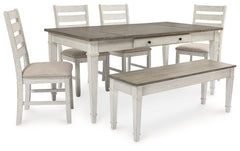 Homestyle Furniture - Ashley Furniture - Skempton Dining Table, 4 Chairs, and Bench - Dining Table, 4 Chairs, and Bench - D394D5