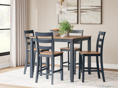 Homestyle Furniture - Ashley Furniture - Gesthaven Counter Height Dining Table and 4 Barstools (Set of 5) - DRM Counter Table Set (5/CN) - D399-223