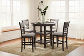 Homestyle Furniture - Ashley Furniture - Langwest Counter Height Dining Table and 4 Barstools (Set of 5) - DRM Counter Table Set (5/CN) - D422-223