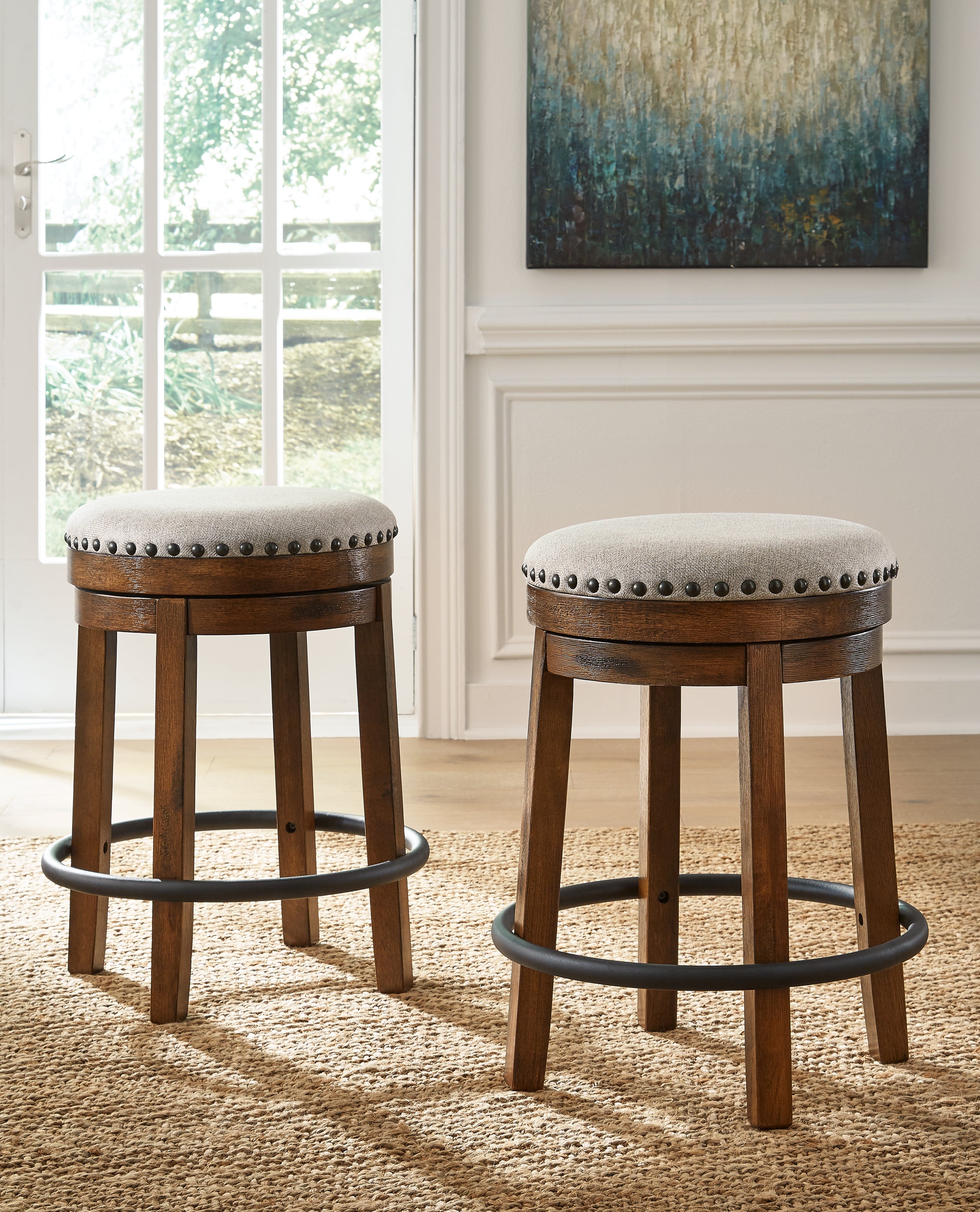 Homestyle Furniture - Ashley Furniture - Valebeck Counter Height Stool - UPH Swivel Stool (1/CN) - D546-124