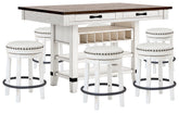 Homestyle Furniture - Ashley Furniture - Valebeck Counter Height Dining Table and 6 Barstools - Counter Height Dining Table and 6 Barstools - D546D33