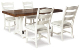 Homestyle Furniture - Ashley Furniture - Valebeck Dining Table and 4 Chairs - Dining Table and 4 Chairs - D546D2