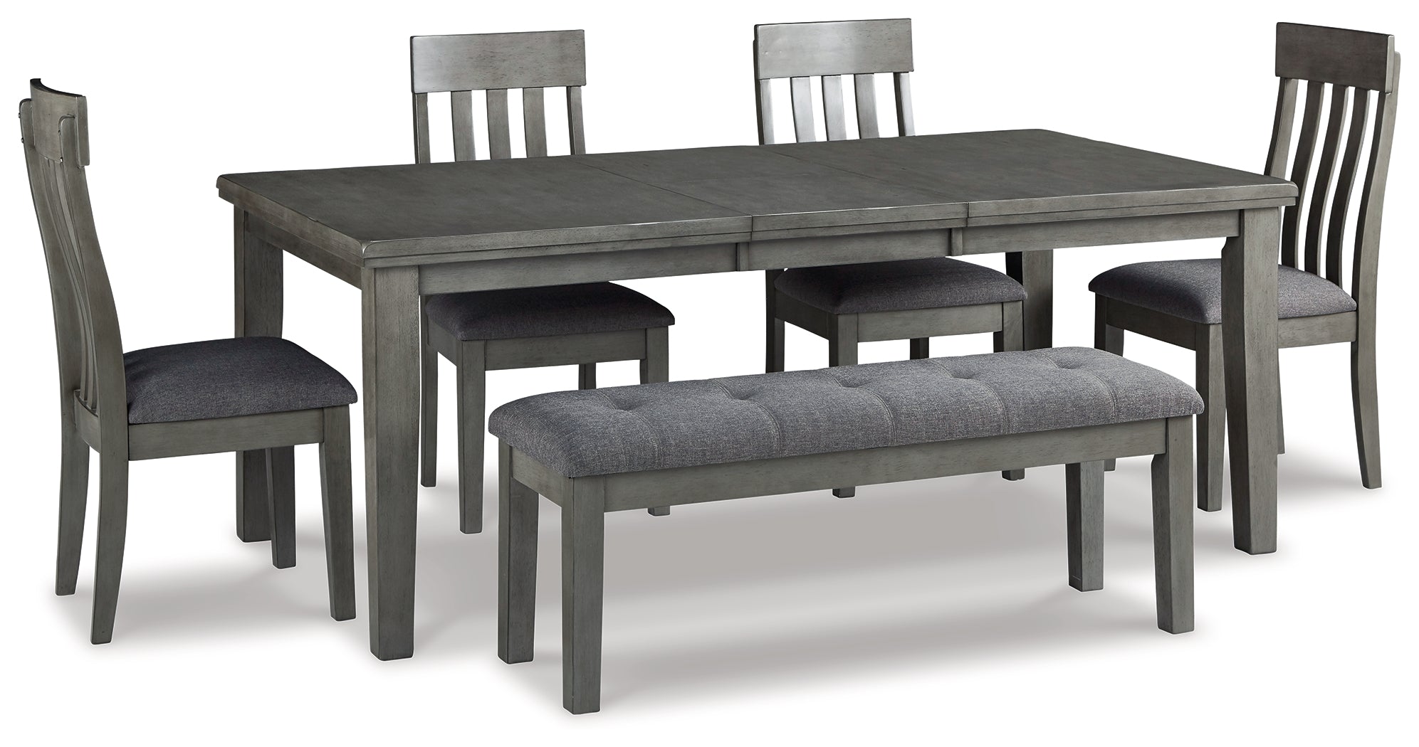 Homestyle Furniture - Ashley Furniture - Hallanden Dining Table, 4 Chairs, and Bench - Dining Table, 4 Chairs, and Bench - D589D2