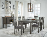 Homestyle Furniture - Ashley Furniture - Hallanden Dining Table, 6 Chairs and Server - Dining Table, 6 Chairs and Server - D589D5