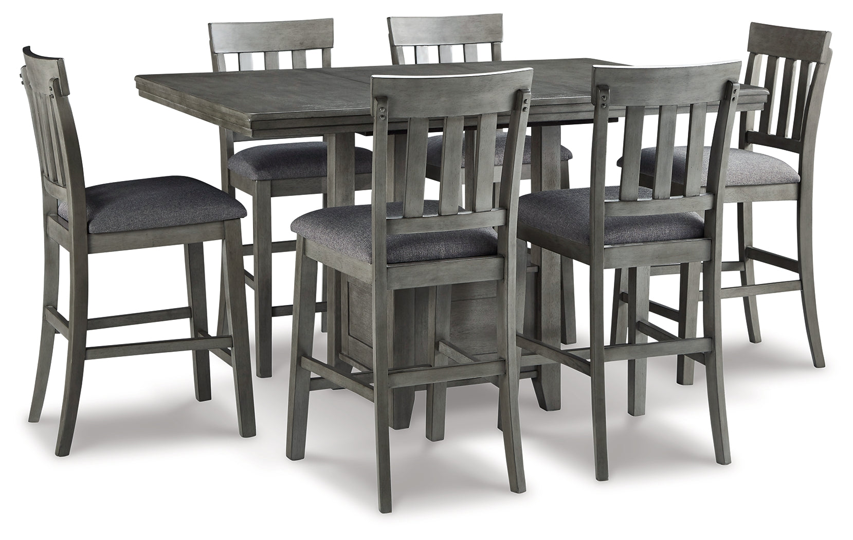 Homestyle Furniture - Ashley Furniture - Hallanden Counter Height Dining Table and 6 Barstools - Counter Height Dining Table and 6 Barstools - D589D4