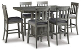 Homestyle Furniture - Ashley Furniture - Hallanden Counter Height Dining Table and 6 Barstools - Counter Height Dining Table and 6 Barstools - D589D4