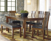 Homestyle Furniture - Ashley Furniture - Ralene Dining Table and 4 Chairs and Bench - Dining Table and 4 Chairs and Bench - D594D2