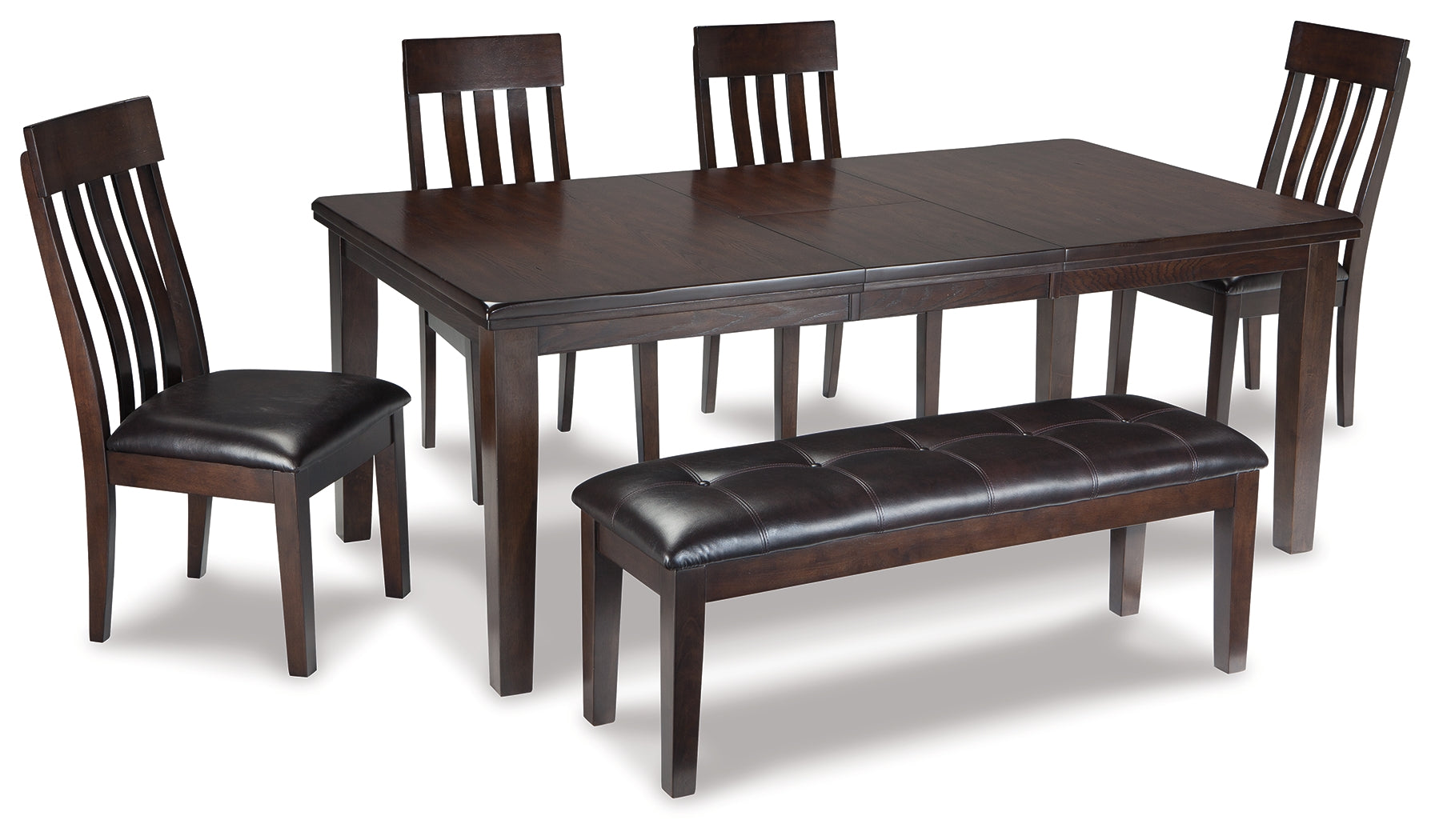 Homestyle Furniture - Ashley Furniture - Haddigan Dining Table with 4 Chairs and Bench - Dining Table with 4 Chairs and Bench - D596D2