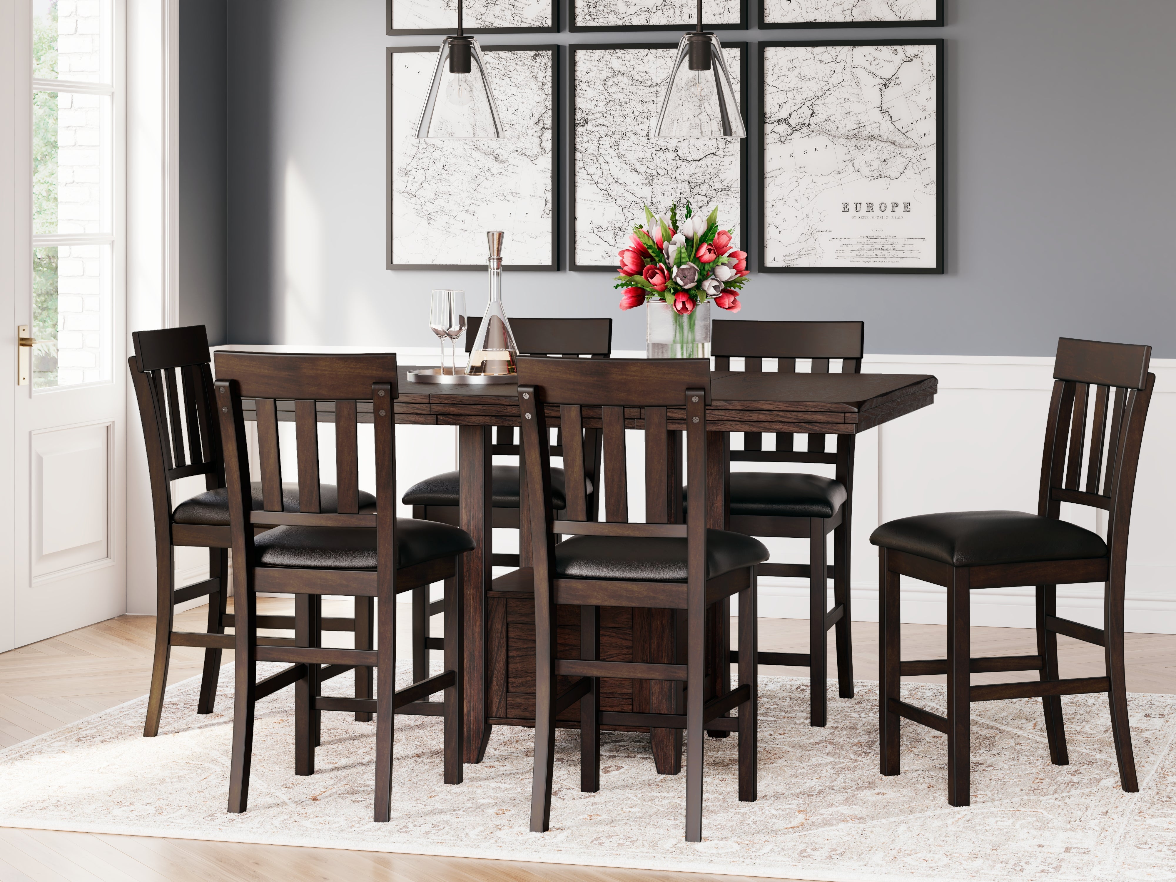 Homestyle Furniture - Ashley Furniture - Haddigan Counter Height Dining Extension Table - RECT DRM Counter EXT Table - D596-42