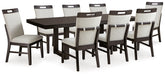 Homestyle Furniture - Ashley Furniture - Neymorton Dining Table and 8 Chairs - Dining Table and 8 Chairs - D618D3