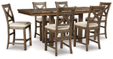 Homestyle Furniture - Ashley Furniture - Moriville Counter Height Dining Table and 6 Barstools - Counter Height Dining Table and 6 Barstools - D631D10