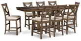 Homestyle Furniture - Ashley Furniture - Moriville Counter Height Extension Table and 8 Barstools - Counter Height Extension Table and 8 Barstools - D631D12