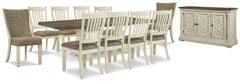 Homestyle Furniture - Ashley Furniture - Bolanburg Dining Extension Table,10 Chairs and Server - Dining Extension Table,10 Chairs and Server - D647D35