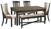 Homestyle Furniture - Ashley Furniture - Tyler Creek Dining Table with 4 Chairs and Bench - Dining Table with 4 Chairs and Bench - D736D6