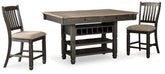 Homestyle Furniture - Ashley Furniture - Tyler Creek Counter Height Dining Table and 2 Barstools - Counter Height Dining Table and 2 Barstools - D736D14
