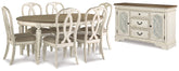 Homestyle Furniture - Ashley Furniture - Realyn Dining Table and 6 Chairs with Server - Dining Table and 6 Chairs with Server - D743D16