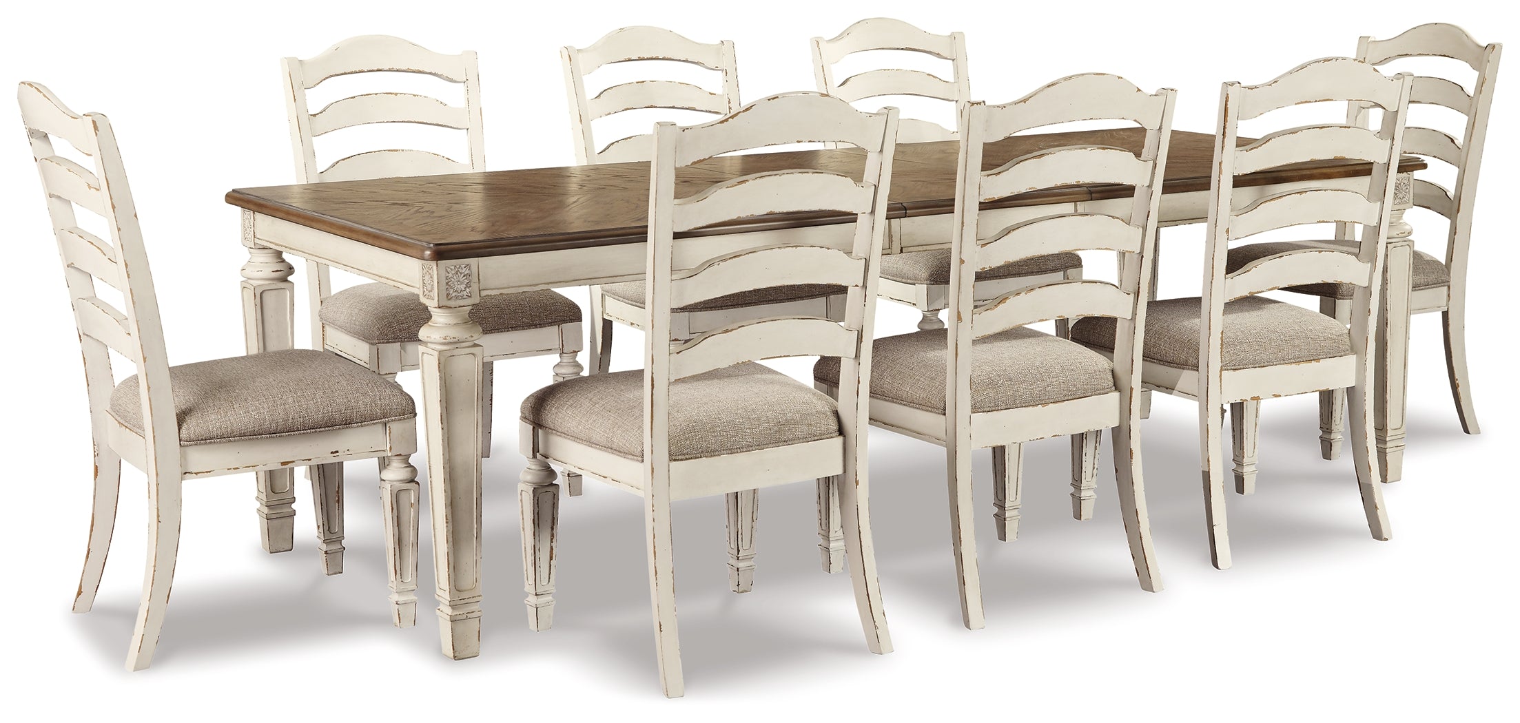 Homestyle Furniture - Ashley Furniture - Realyn Dining Table and 8 Chairs - Dining Table and 8 Chairs - D743D5