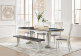 Homestyle Furniture - Ashley Furniture - Darborn Dining Table, 4 Chairs and Bench - Dining Table, 4 Chairs and Bench - D796D2