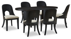 Homestyle Furniture - Ashley Furniture - Rowanbeck Dining Table and 6 Chairs - Dining Table and 6 Chairs - D821D4