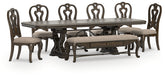 Homestyle Furniture - Ashley Furniture - Maylee Dining Table, 6 Chairs and Bench - Dining Table, 6 Chairs and Bench - D947D15