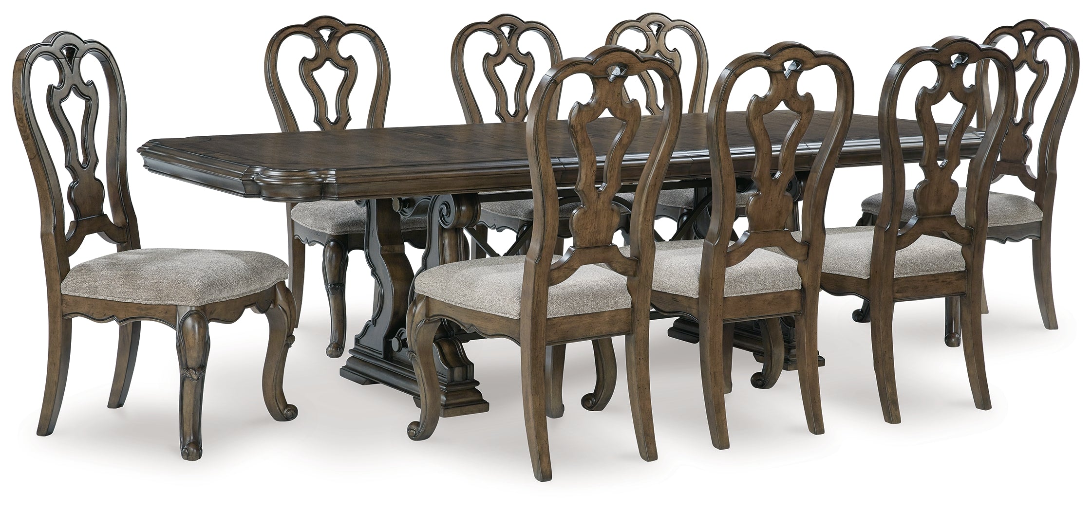 Homestyle Furniture - Ashley Furniture - Maylee Dining Table and 8 Chairs - Dining Table and 8 Chairs - D947D9