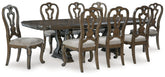 Homestyle Furniture - Ashley Furniture - Maylee Dining Table and 8 Chairs - Dining Table and 8 Chairs - D947D9