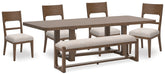 Homestyle Furniture - Ashley Furniture - Cabalynn Dining Table, 4 Chairs and Bench - Dining Table, 4 Chairs and Bench - D974D2
