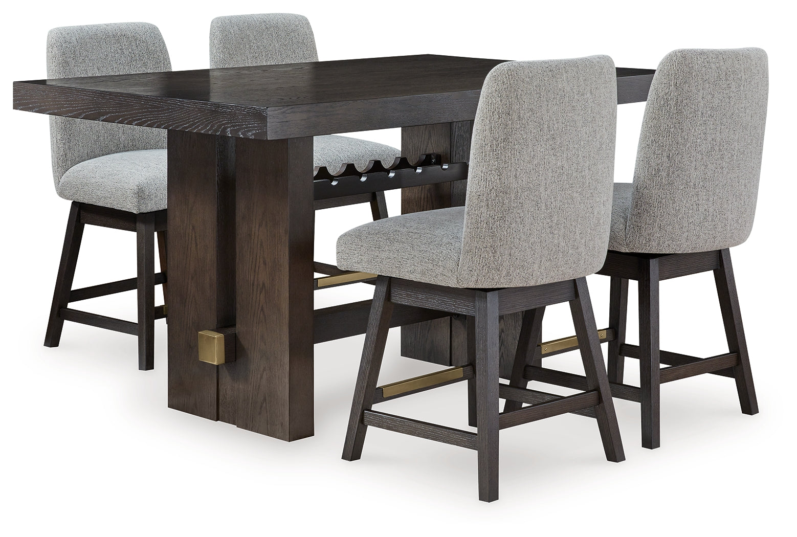 Homestyle Furniture - Ashley Furniture - Burkhaus Counter Height Dining Table and 4 Barstools - Counter Height Dining Table and 4 Barstools - D984D5
