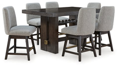 Homestyle Furniture - Ashley Furniture - Burkhaus Counter Height Dining Table and 6 Barstools - Counter Height Dining Table and 6 Barstools - D984D6