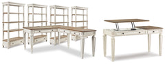 Homestyle Furniture - Ashley Furniture - Realyn Lift-top Desk, L-shaped Desk and 4 Bookcases - Lift-top Desk, L-shaped Desk and 4 Bookcases - H743H4