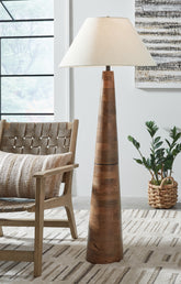 Homestyle Furniture - Ashley Furniture - Danset Floor Lamp - Wood Floor Lamp (1/CN) - L329101