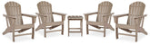 Homestyle Furniture - Ashley Furniture - Sundown Treasure 4 Adirondack Chairs and Outdoor End Table - 4 Adirondack Chairs and Outdoor End Table - P014P2