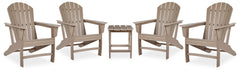 Homestyle Furniture - Ashley Furniture - Sundown Treasure 4 Adirondack Chairs and Outdoor End Table - 4 Adirondack Chairs and Outdoor End Table - P014P2
