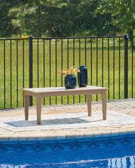 Homestyle Furniture - Ashley Furniture - Hyland Wave Outdoor Coffee Table - Rectangular Cocktail Table - P114-701