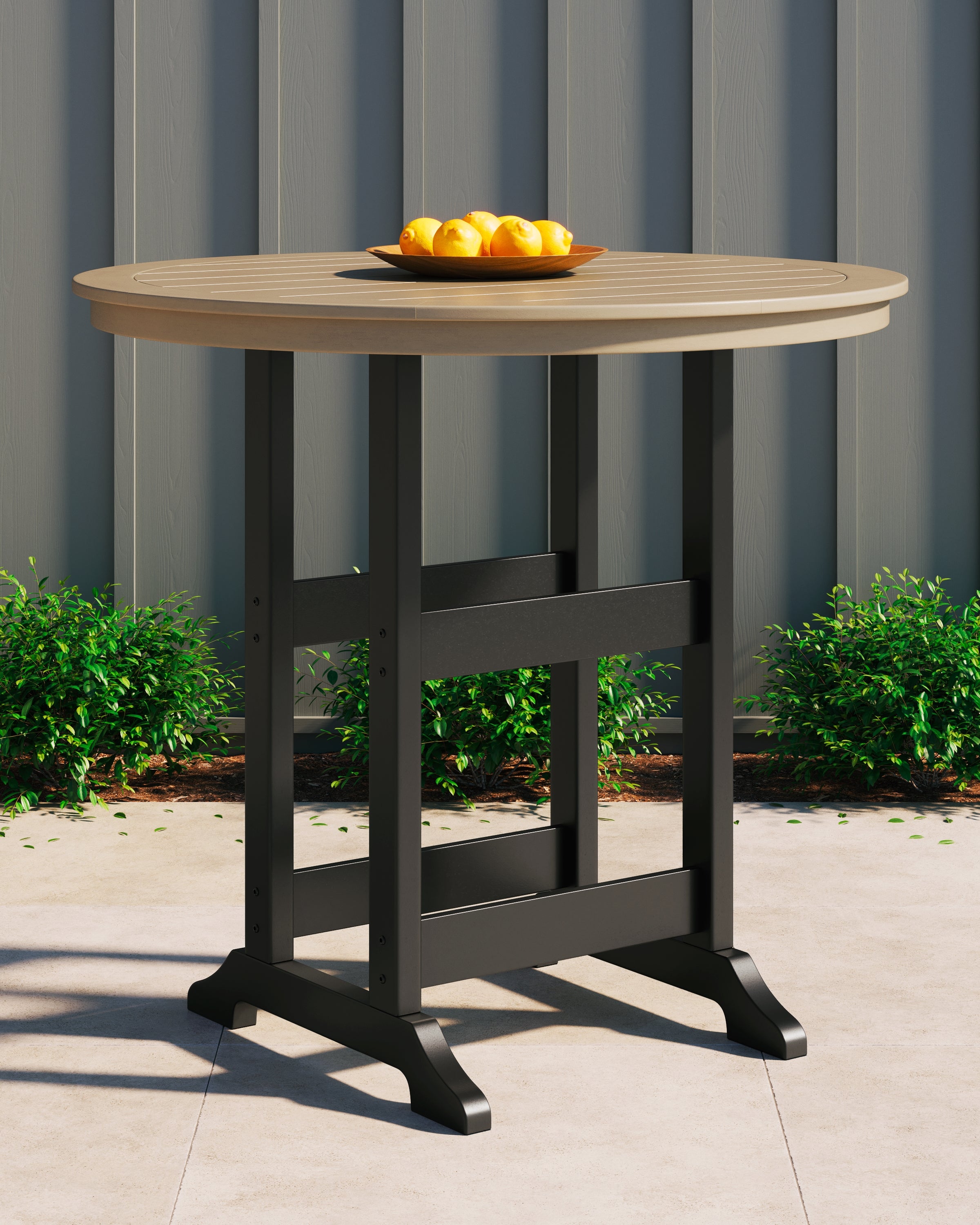 Homestyle Furniture - Ashley Furniture - Fairen Trail Bar Table - Round Bar Table w/UMB OPT - P211-613