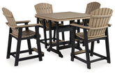 Homestyle Furniture - Ashley Furniture - Fairen Trail Outdoor Counter Height Dining Table with 4 Barstools - Outdoor Counter Height Dining Table with 4 Barstools - P211P3