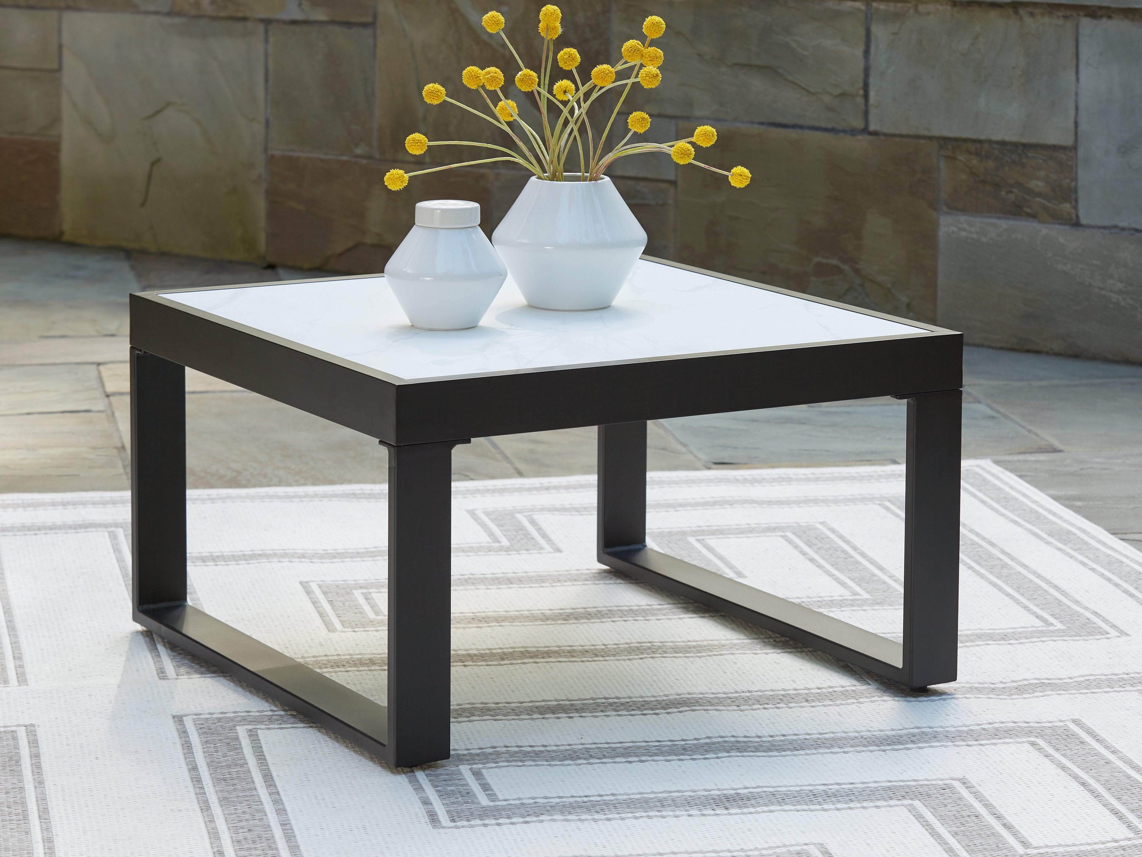 Homestyle Furniture - Ashley Furniture - Beachloft Outdoor Coffee Table - Square Cocktail Table - P490-708