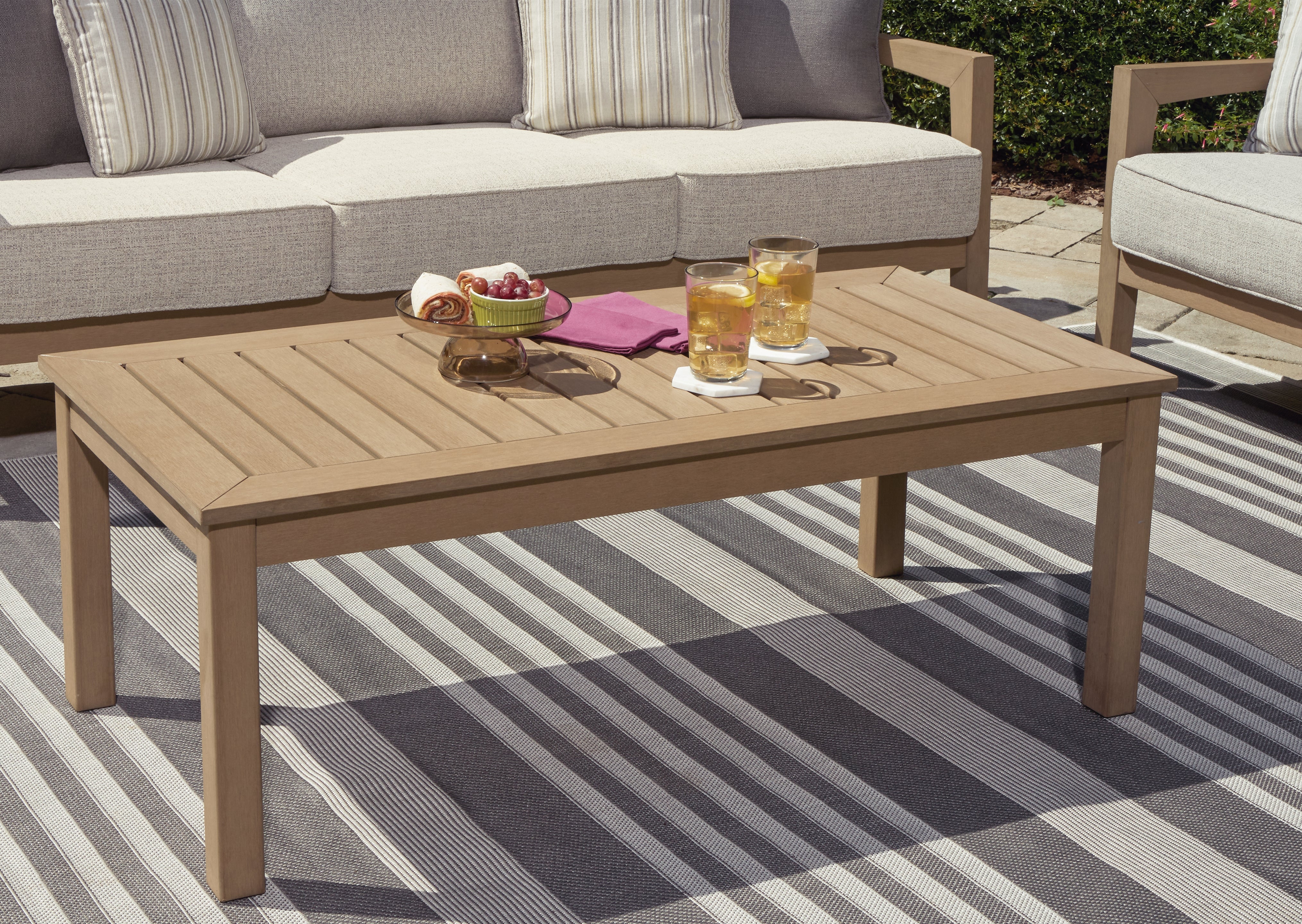 Homestyle Furniture - Ashley Furniture - Hallow Creek Outdoor Coffee Table - Rectangular Cocktail Table - P560-701
