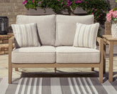 Homestyle Furniture - Ashley Furniture - Hallow Creek Outdoor Loveseat with Cushion - Loveseat w/Cushion - P560-835