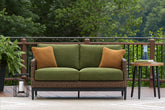 Homestyle Furniture - Ashley Furniture - Horizon Hall Outdoor Loveseat with Cushion - Loveseat w/Cushion - P572-835