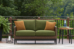 Homestyle Furniture - Ashley Furniture - Horizon Hall Outdoor Loveseat with Cushion - Loveseat w/Cushion - P572-835