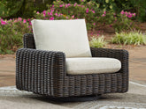 Homestyle Furniture - Ashley Furniture - Kimora Outdoor Swivel Lounge Chair - Swivel Glider Lounge w/Cushion - P711-821