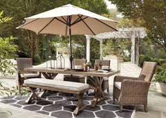 Homestyle Furniture - Ashley Furniture - Beachcroft Outdoor Dining Table - RECT Dining Table w/UMB OPT - P791-625