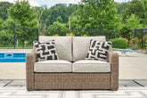 Homestyle Furniture - Ashley Furniture - Beachcroft Outdoor Loveseat with Cushion - Loveseat w/Cushion - P791-835