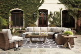 Homestyle Furniture - Ashley Furniture - Beachcroft 5-Piece Outdoor Sectional with Coffee Table and 2 End Tables - 5-Piece Outdoor Sectional with Coffee Table and 2 End Tables - P791P10